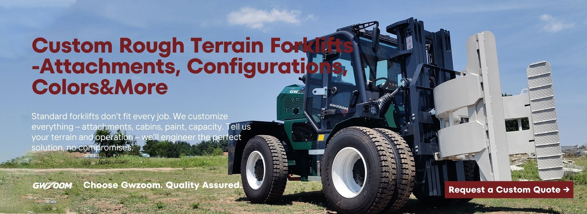 Custom Rough Terrain Forklifts | Tailored Solutions | Gwzoom